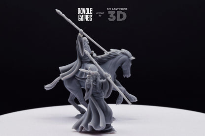 Gaënale the Mage White Light - Foot and Mounted - Davale Games - 3D Printed with high quality resin for LOTR/D&D games