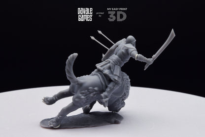 Death Warg Rider - Mounted - Davale Games - 3D Printed with high quality resin for LOTR/D&D games