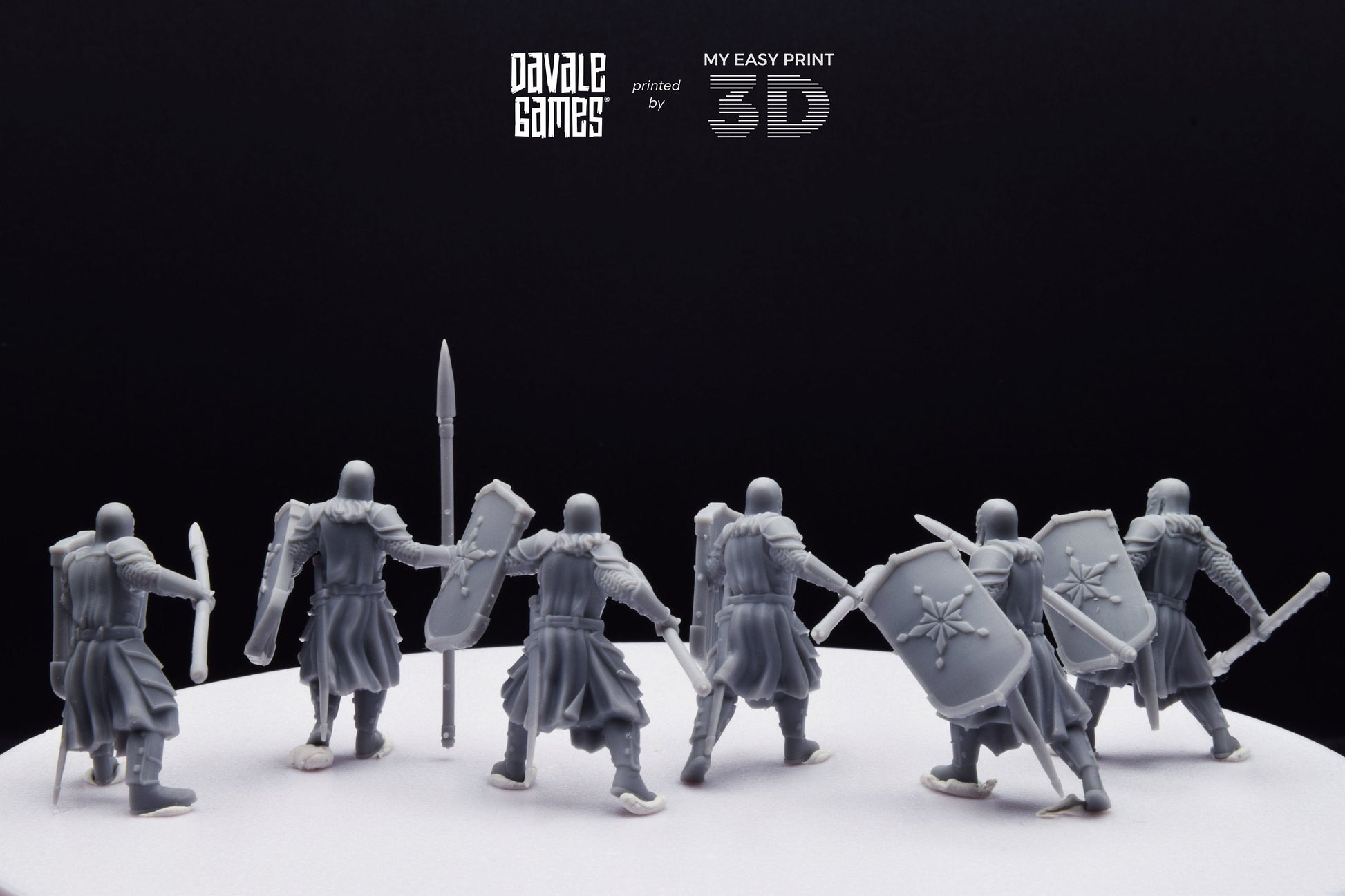 Human North Soldier with Spear and Shield - Davale Games - 3D Printed with high quality resin for LOTR/D&D games
