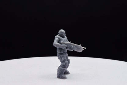 Gears Of War COG Soldier Summer Male Old Miniature - TheSTLSmith - 3D Printed with high quality resin for Skirmish/D&D games