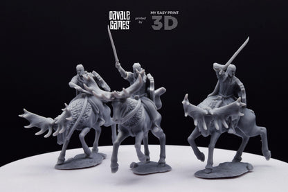 Armoured Wood Elf on Elk - Mounted - Davale Games - 3D Printed with high quality resin for LOTR/D&D games