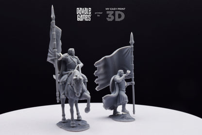 Captain of the Grey Castle 2 - Foot and Mounted - Davale Games - 3D Printed with high quality resin for LOTR/D&D games