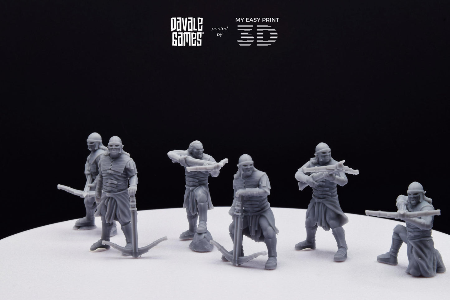 Blood-handed Orcs with Crossbow - Davale Games - 3D Printed with high quality resin for LOTR/D&D games