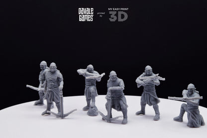 Blood-handed Orcs with Crossbow - Davale Games - 3D Printed with high quality resin for LOTR/D&D games