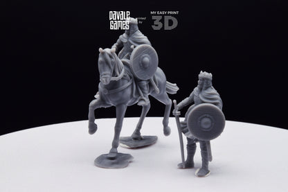 King Theodomir - Foot and Mounted - Davale Games - Historical games - 3D Printed with high quality resin