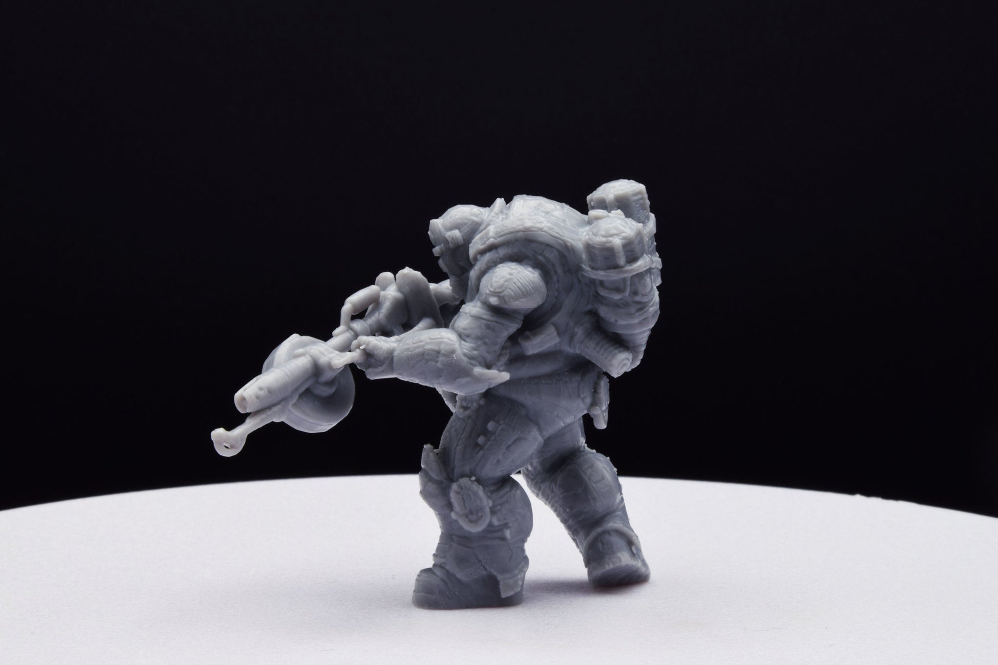 Gears Of War Boomer Flamer Ot Miniature - TheSTLSmith - 3D Printed with high quality resin for Skirmish/D&D games
