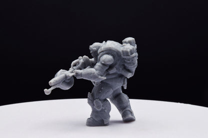 Gears Of War Boomer Flamer Ot Miniature - TheSTLSmith - 3D Printed with high quality resin for Skirmish/D&D games