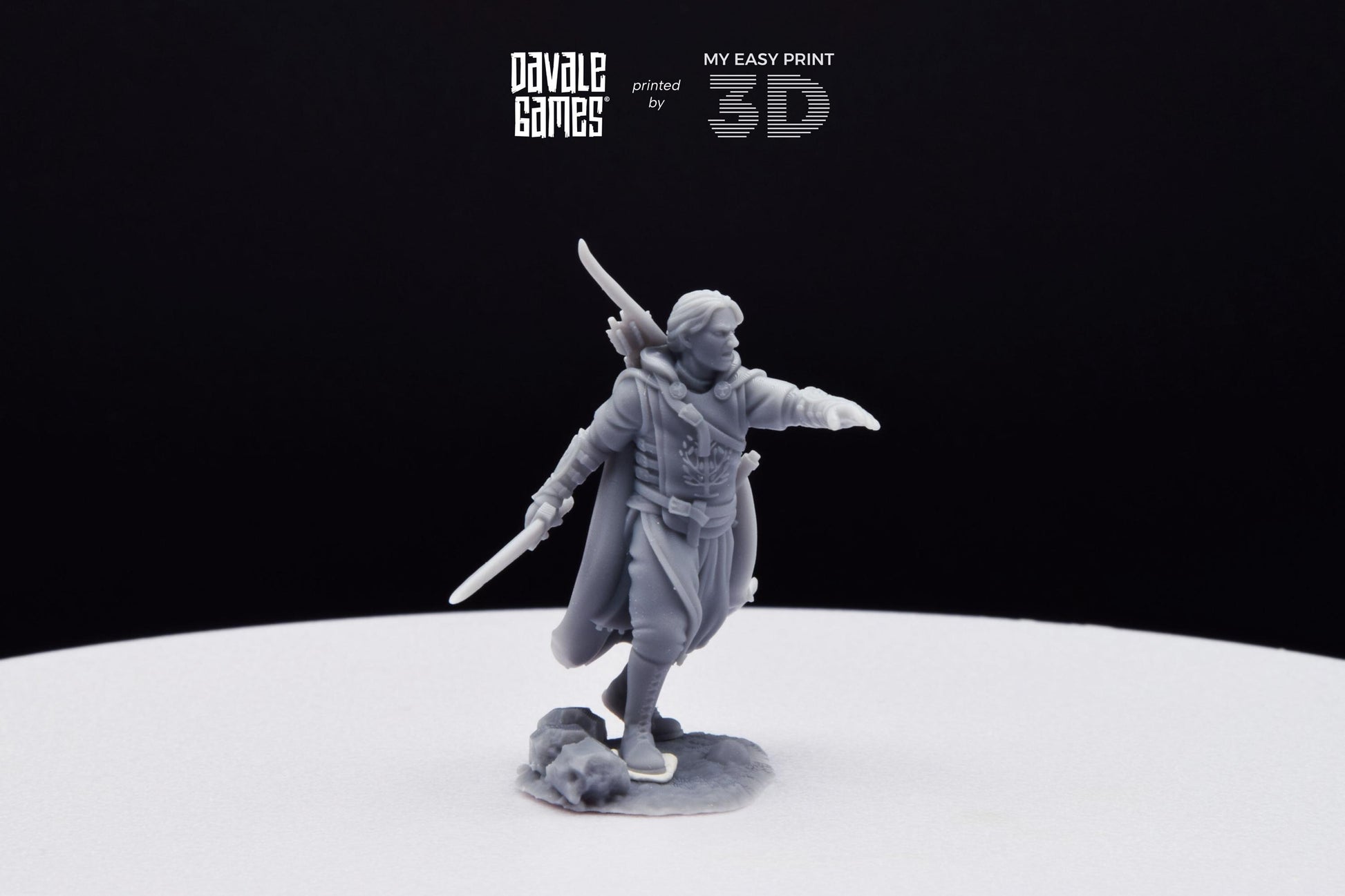 Madir, Captain of Rangers - Grey Castle - Davale Games - 3D Printed with high quality resin for LOTR/D&D games