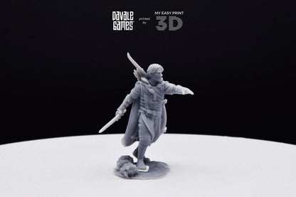 Madir, Captain of Rangers - Grey Castle - Davale Games - 3D Printed with high quality resin for LOTR/D&D games