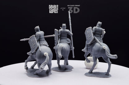 Grey Castle Knights - Davale Games - 3D Printed with high quality resin for LOTR/D&D games