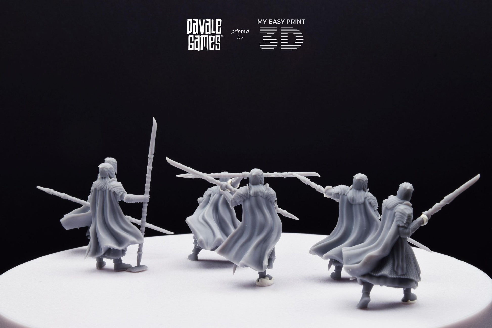 Armoured Wood Elf with Spear - Davale Games - 3D Printed with high quality resin for LOTR/D&D games