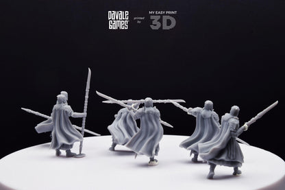 Armoured Wood Elf with Spear - Davale Games - 3D Printed with high quality resin for LOTR/D&D games
