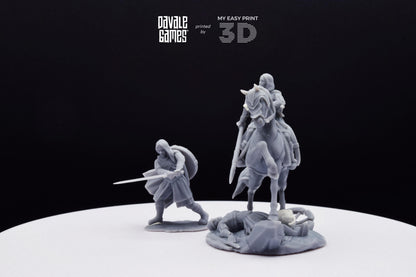 West Humans Lady of the Horses - Foot and Mounted - Davale Games - 3D Printed with high quality resin for LOTR/D&D games