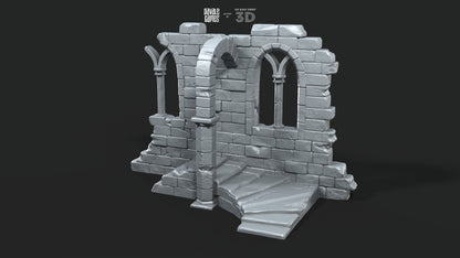 Ruins Scenery - Davale Games - 3D Printed with high quality resin for LOTR/D&D games