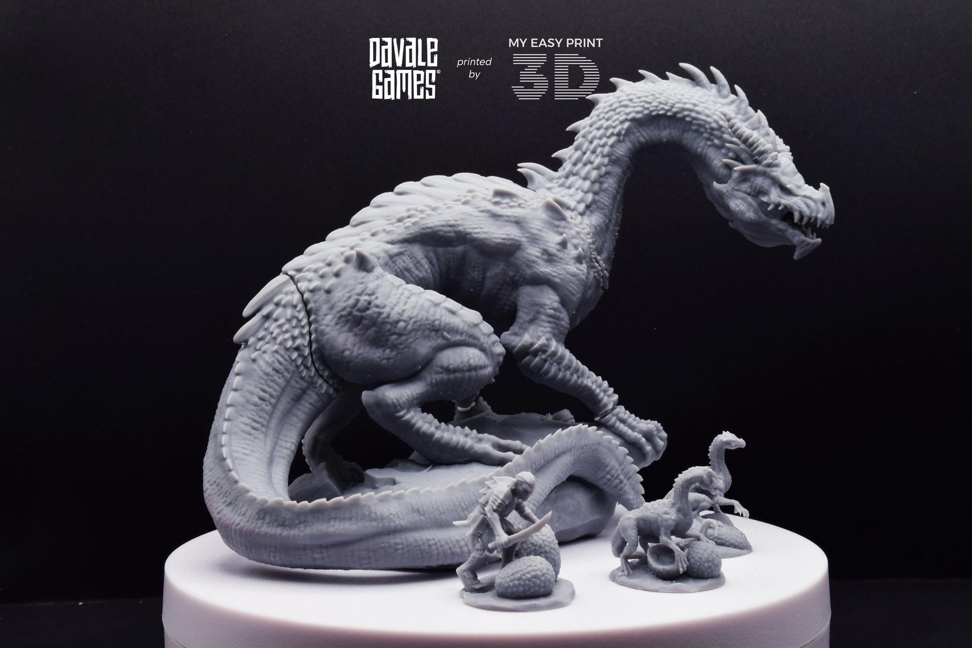 Mountain Drake - Goblins of the cave - Davale Games - 3D Printed with high quality resin for LOTR/D&D games