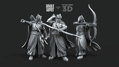 Galanthir Elves - Archers - Davale Games - 3D Printed with high quality resin for LOTR/D&D games