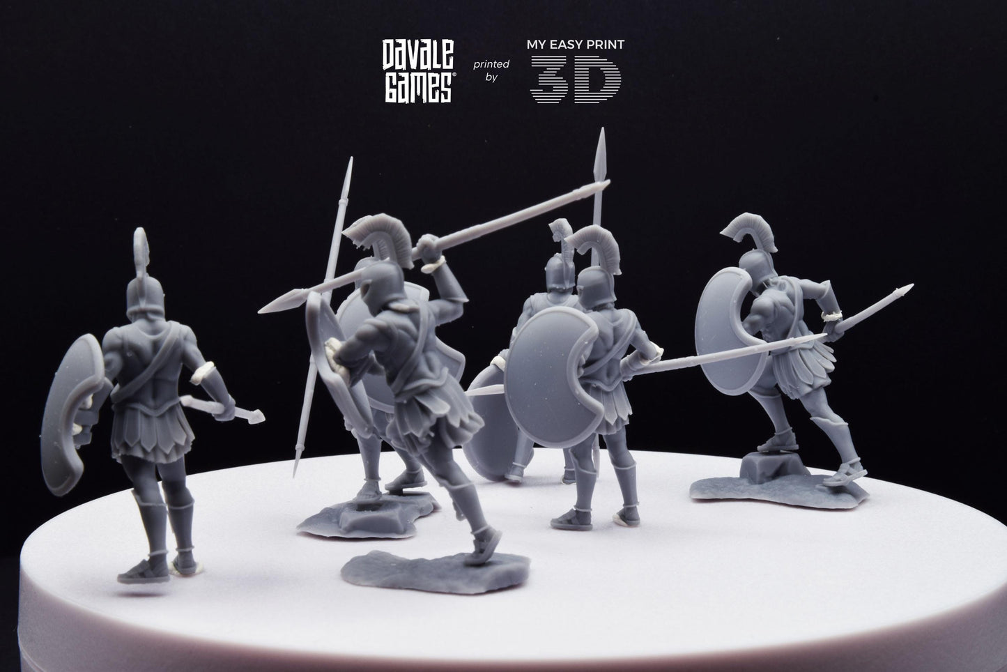 Hoplites with Spear and Shield - Foot - Mythology at Wars - Davale Games - Historical games - 3D Printed with high quality resin
