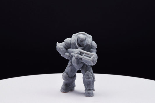 Gears Of War Boomer Ot Miniature - TheSTLSmith - 3D Printed with high quality resin for Skirmish/D&D games
