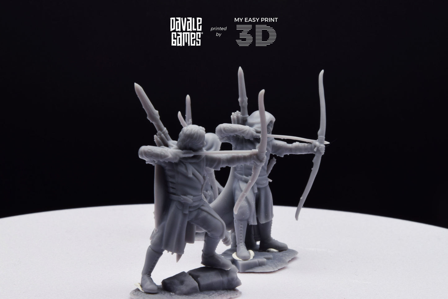 Grey Castle Rangers - Davale Games - 3D Printed with high quality resin for LOTR/D&D games