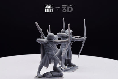 Grey Castle Rangers - Davale Games - 3D Printed with high quality resin for LOTR/D&D games
