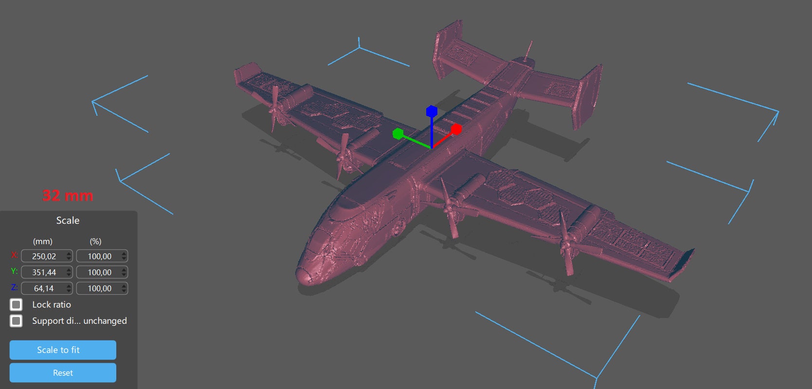 Gears Of War Condor Trasport Plane - TheSTLSmith - 3D Printed with high quality resin for Skirmish/D&D games
