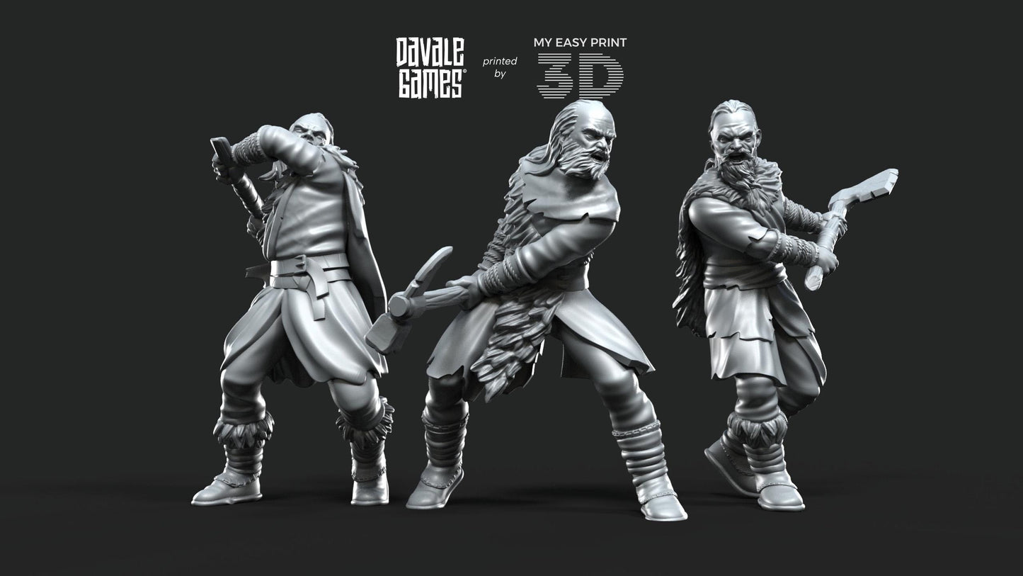 Fellmount Reavers with Two-Handed Weapon - Davale Games - 3D Printed with high quality resin for LOTR/D&D games