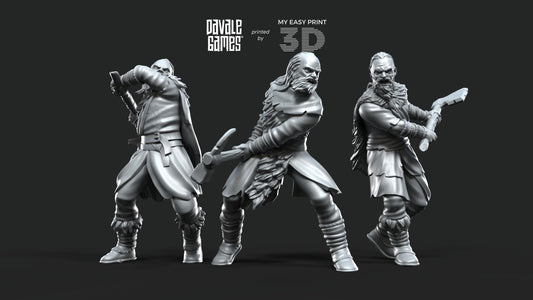 Fellmount Reavers with Two-Handed Weapon - Davale Games - 3D Printed with high quality resin for LOTR/D&D games