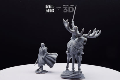 King of the Forest - Foot and Mounted - Davale Games - 3D Printed with high quality resin for LOTR/D&D games