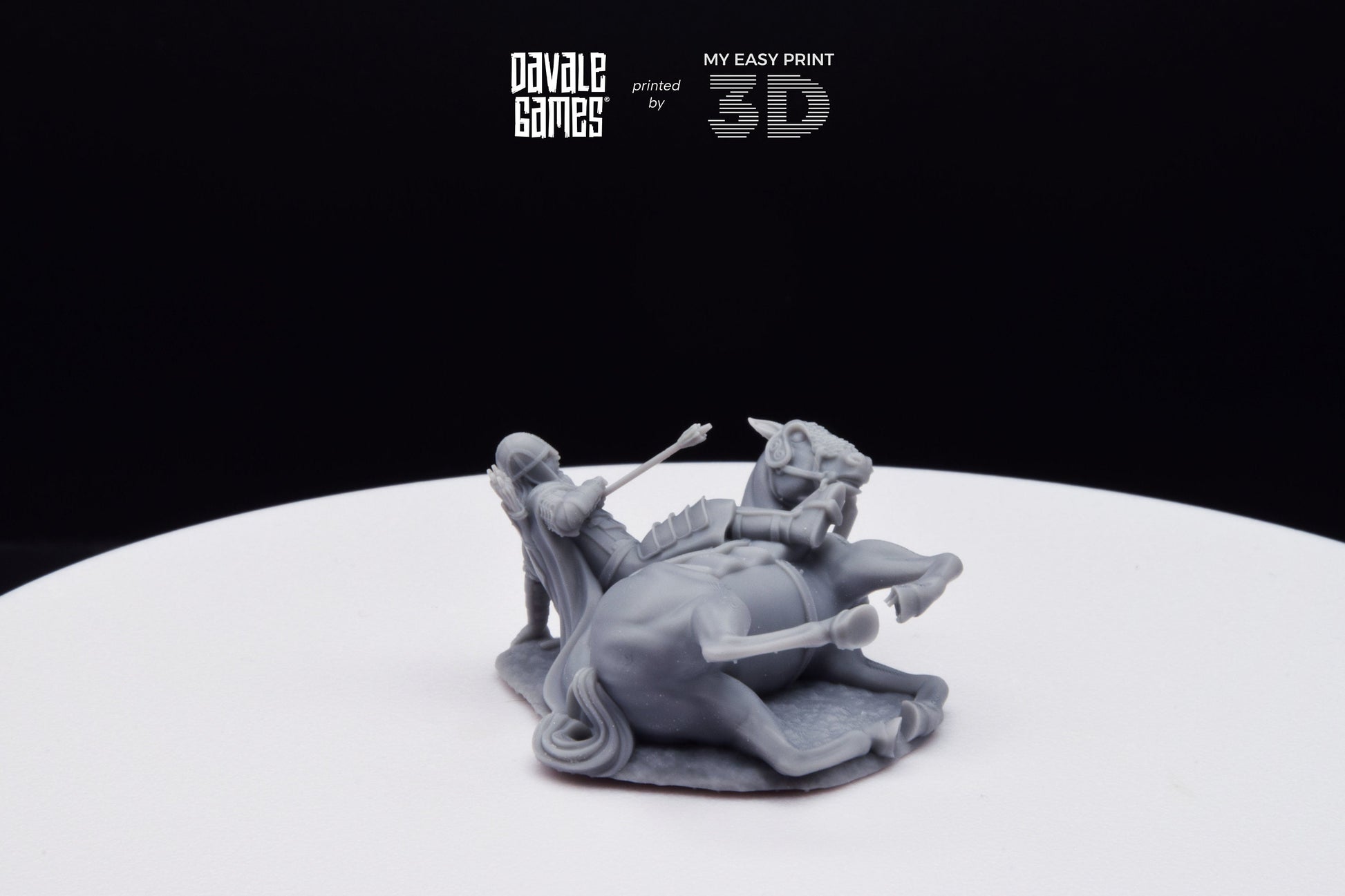 Death West Human on Horse - Mounted - Davale Games - 3D Printed with high quality resin for LOTR/D&D games