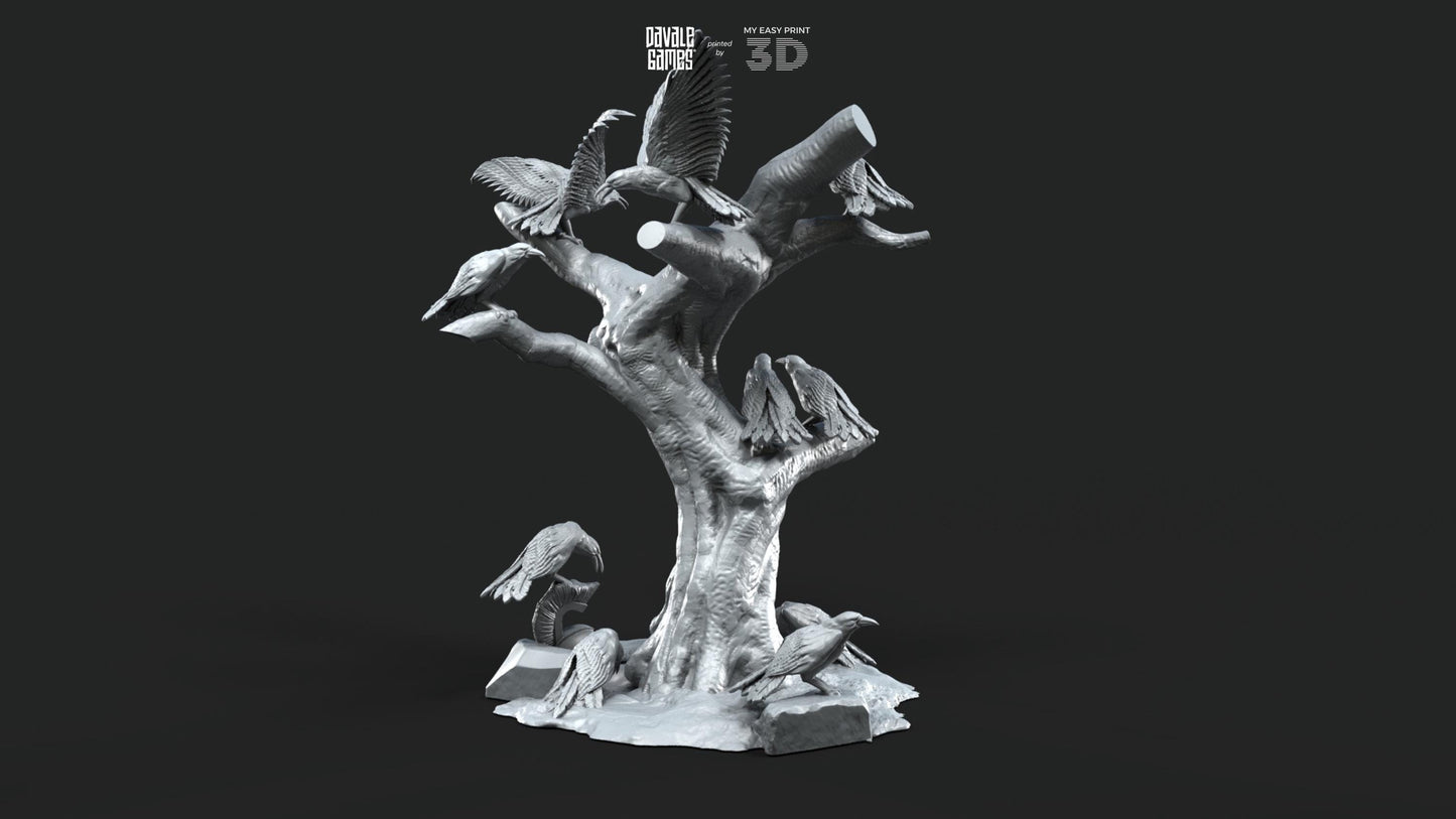 Flock of crows - Scenery - Davale Games - Mythological games - 3D Printed with high quality resin