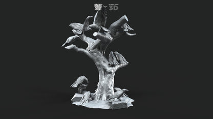 Flock of crows - Scenery - Davale Games - Mythological games - 3D Printed with high quality resin