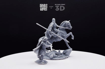 West Humans Lady of the Horses - Foot and Mounted - Davale Games - 3D Printed with high quality resin for LOTR/D&D games