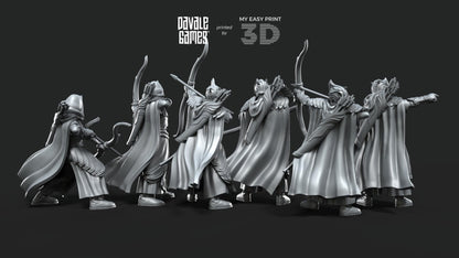 Galanthir Elves - Archers - Davale Games - 3D Printed with high quality resin for LOTR/D&D games