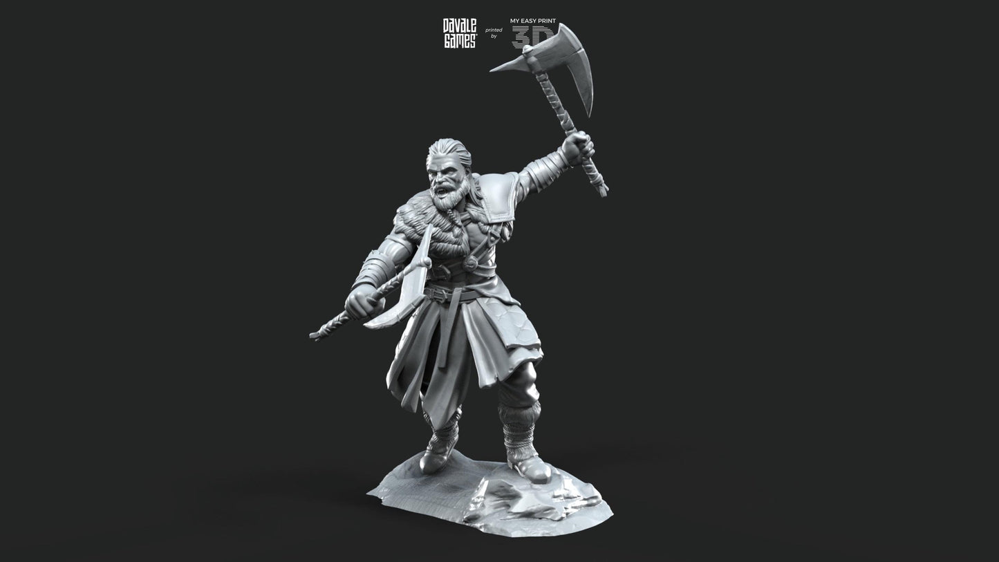 Ragnar, Halfwolf - Human and Wolf form (ODIN) - Davale Games - Mythological games - 3D Printed with high quality resin