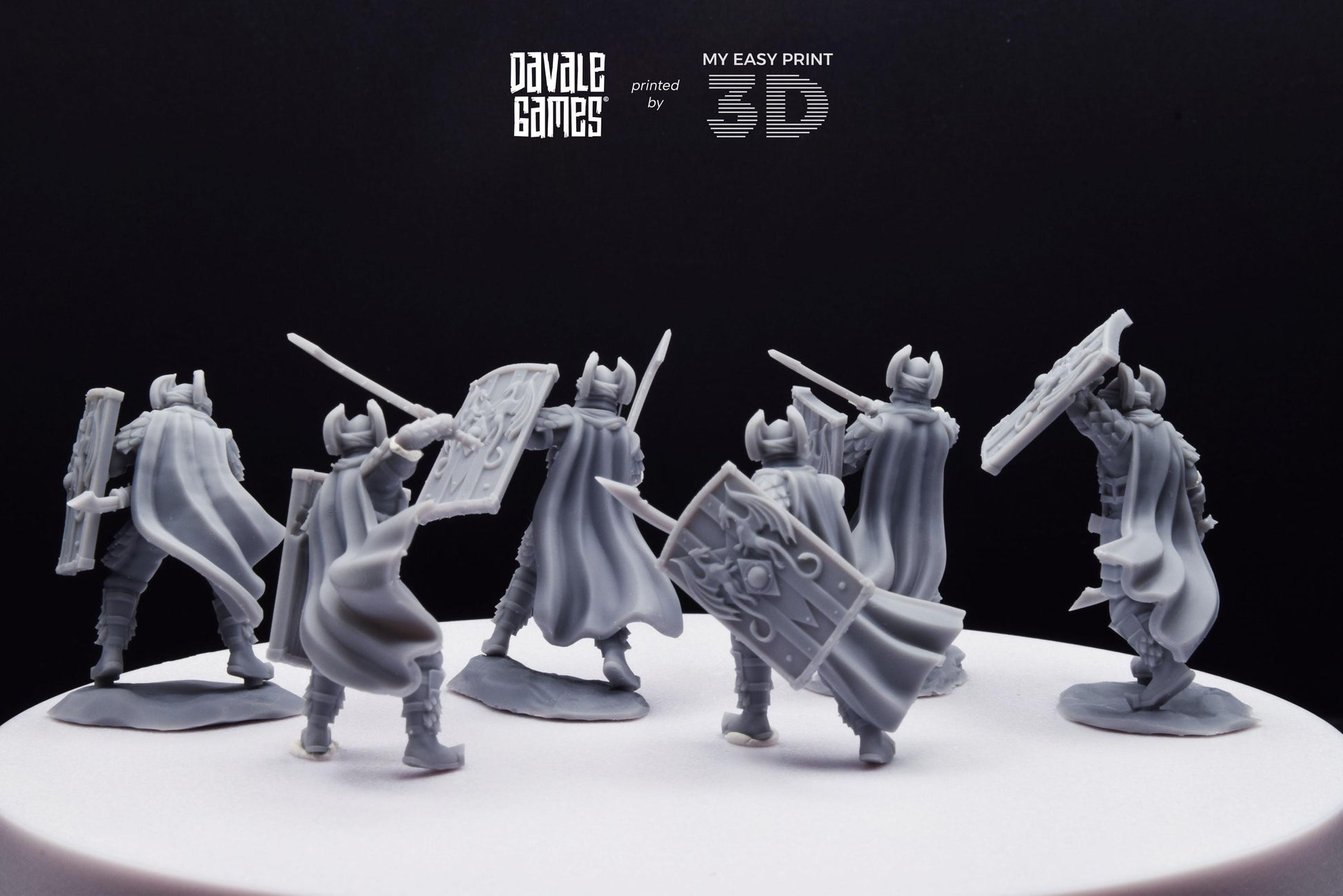 Dragon Army Elite with Sword and Shield - Davale Games - 3D Printed with high quality resin for LOTR/D&D games
