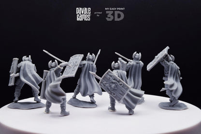 Dragon Army Elite with Sword and Shield - Davale Games - 3D Printed with high quality resin for LOTR/D&D games