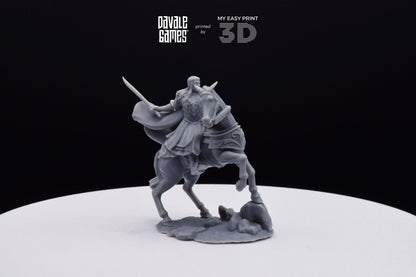King of the Forest Elves on Horse - Davale Games - 3D Printed with high quality resin for LOTR/D&D games