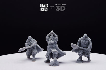 Kalak Dwarf King Guard - Davale Games - 3D Printed with high quality resin for LOTR/D&D games
