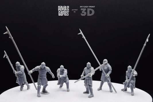 Blood-Handed with Long Spears - Davale Games - 3D Printed with high quality resin for LOTR/D&D games