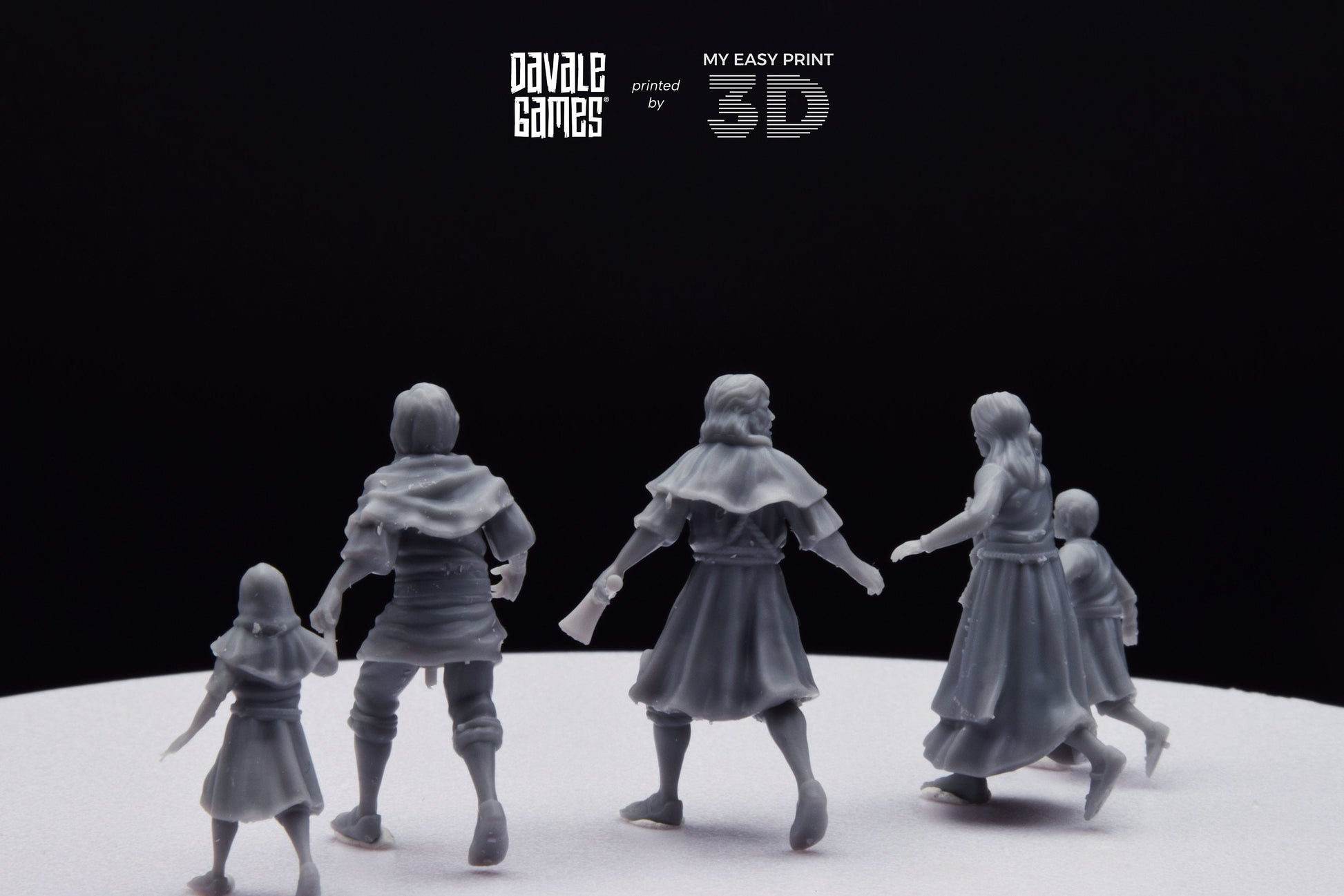 Peasants Fleeing - Davale Games - Historical games - 3D Printed with high quality resin