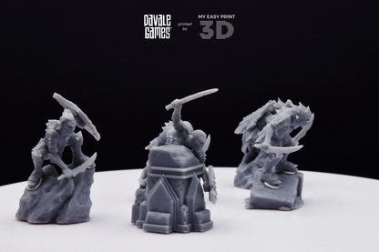 Warriors with sword and shield - Goblins of the cave - Davale Games - 3D Printed with high quality resin for LOTR/D&D games
