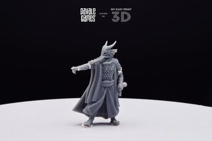 Dragon Army Dark Mage - Davale Games - 3D Printed with high quality resin for LOTR/D&D games
