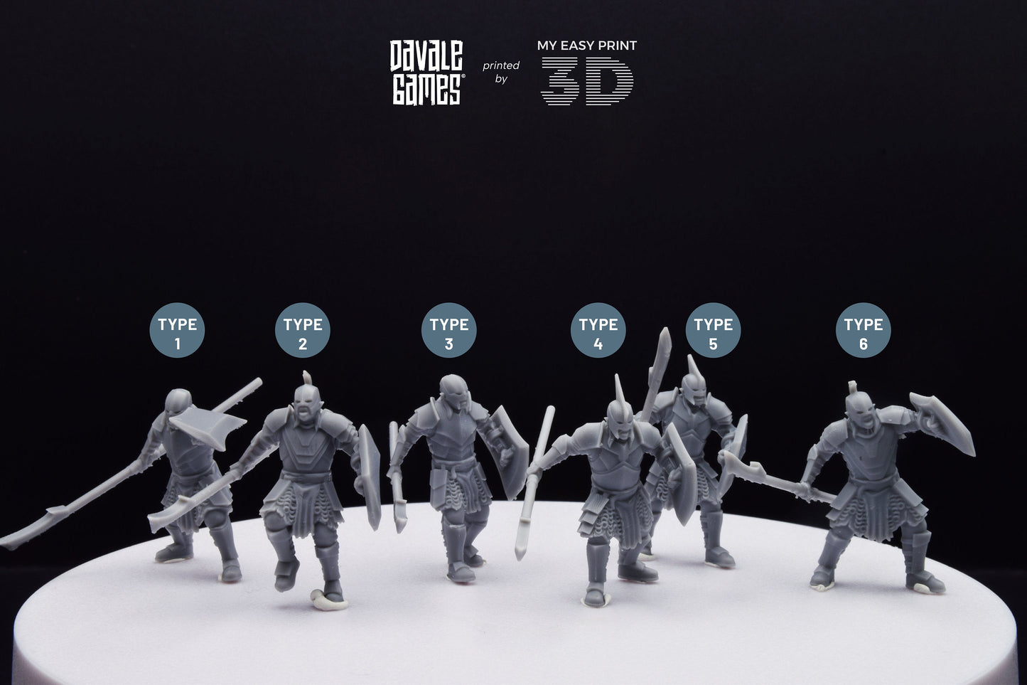 Super Orc Spearman - Davale Games - 3D Printed with high quality resin for LOTR/D&D games