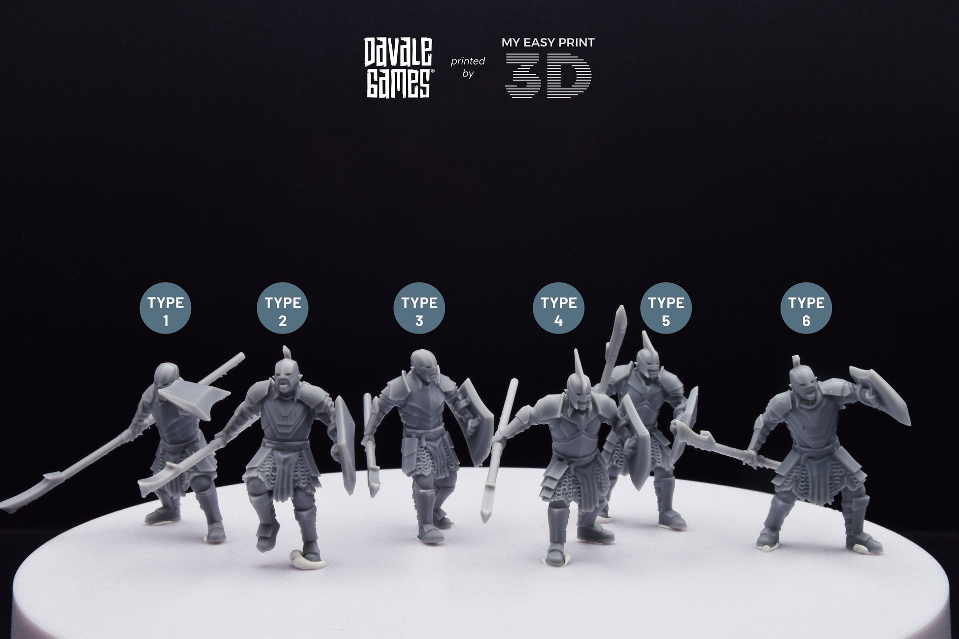 Super Orc Spearman - Davale Games - 3D Printed with high quality resin for LOTR/D&D games