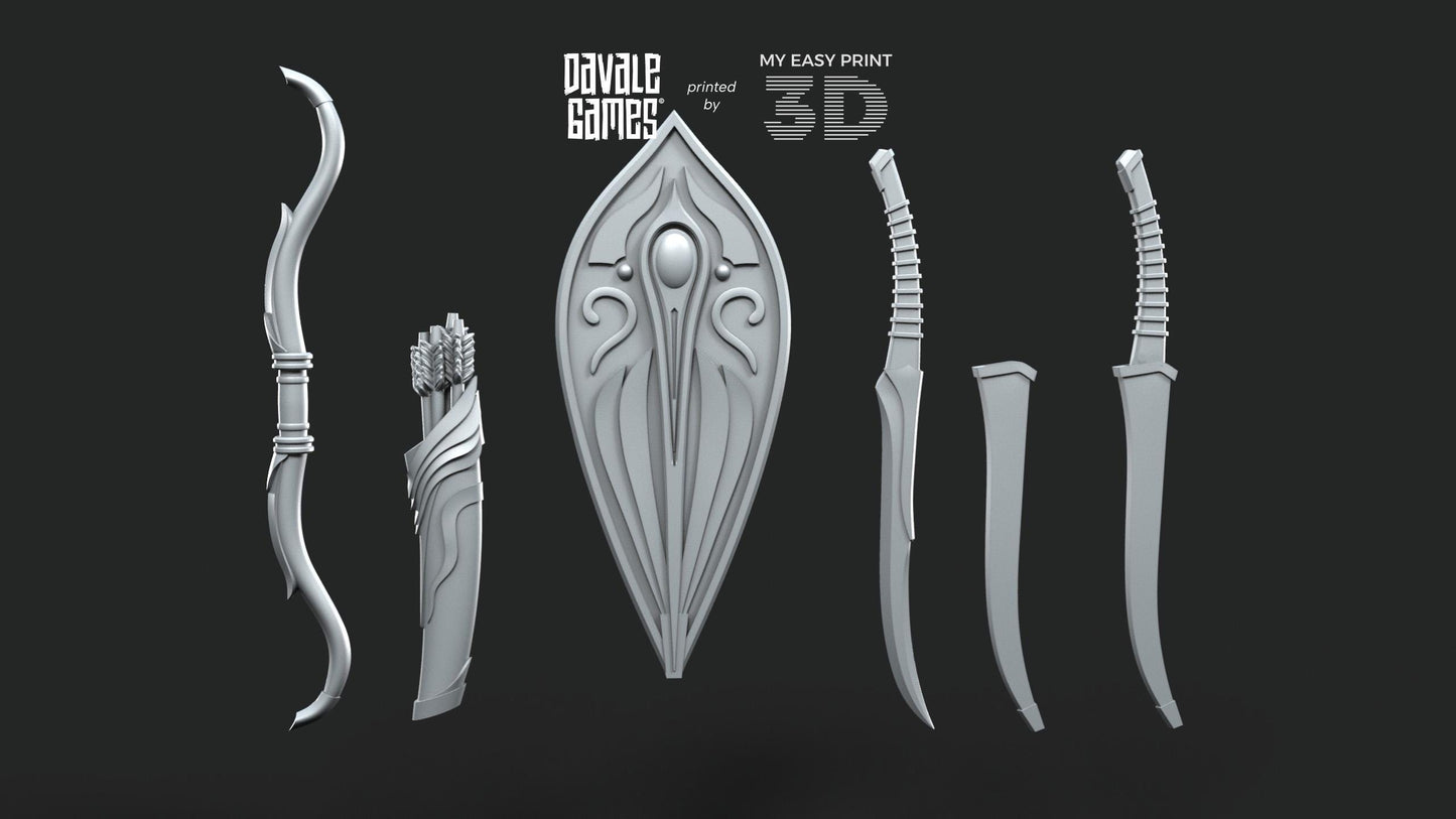 Bits - Galanthir Elves - Davale Games - 3D Printed with high quality resin for LOTR/D&D games