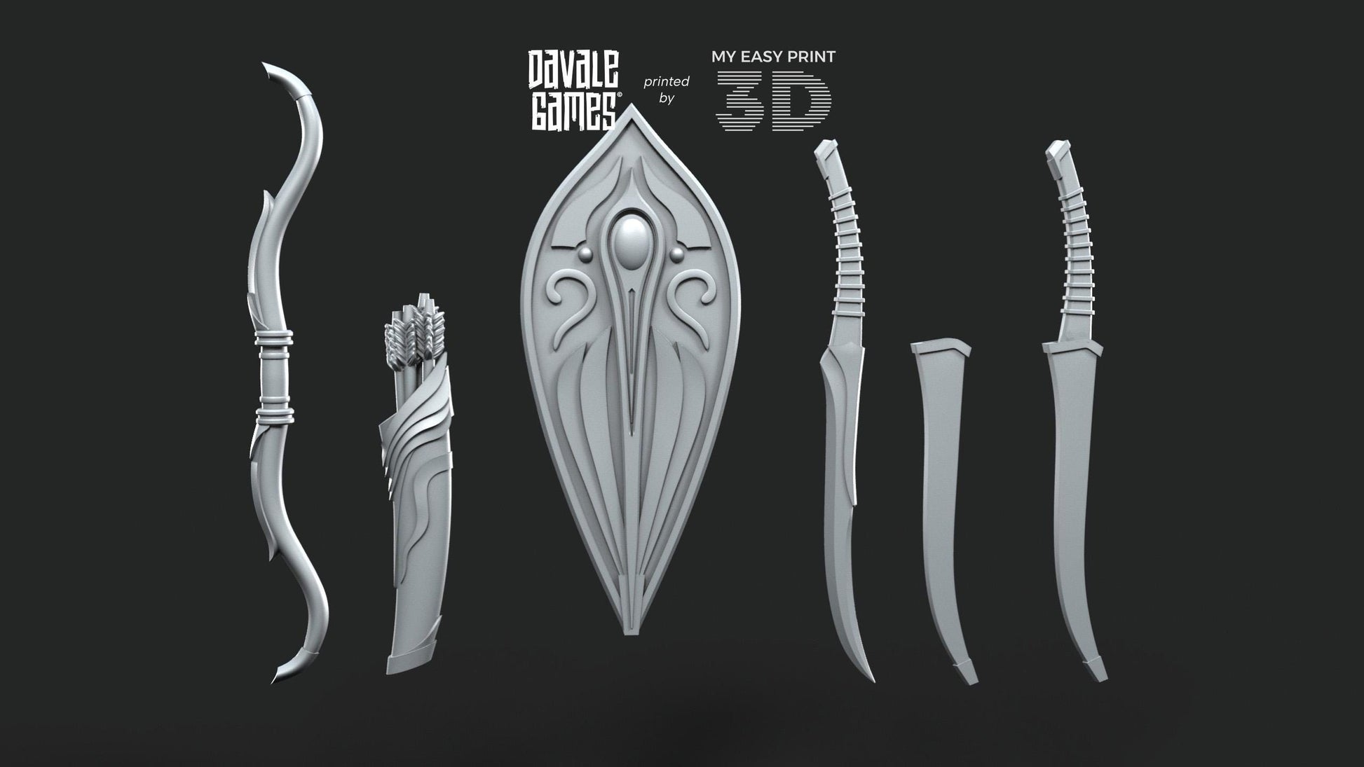 Bits - Galanthir Elves - Davale Games - 3D Printed with high quality resin for LOTR/D&D games
