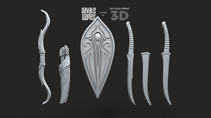 Bits - Galanthir Elves - Davale Games - 3D Printed with high quality resin for LOTR/D&D games