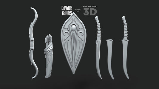 Bits - Galanthir Elves - Davale Games - 3D Printed with high quality resin for LOTR/D&D games