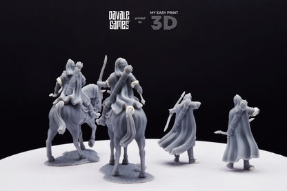 West Humans Outriders - Foot and Mounted - Davale Games - 3D Printed with high quality resin for LOTR/D&D games
