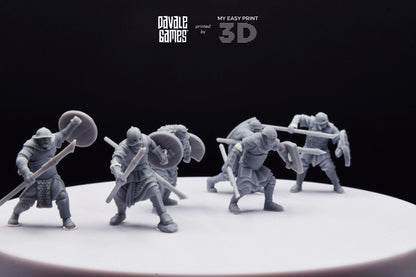 Mörlok Orcs with Spear - Davale Games - 3D Printed with high quality resin for LOTR/D&D games